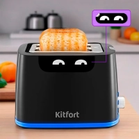 Тостер для хлеба с поддоном для крошек КТ-6410 - 750-900 Вт