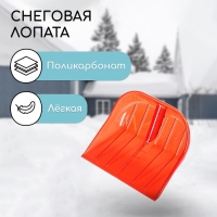 Ковш лопаты из поликарбоната, 430 &times; 420 мм, без планки, с тулейкой под черенок, МИКС