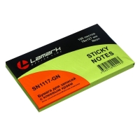 Блок с липким краем Lamark Neon, 127 &times; 76 мм, 100 листов, зелёный