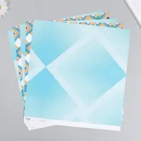 Бумага для скрапбукинга двусторонняя "Ромбы" плотность 180 гр 30,5х32 см