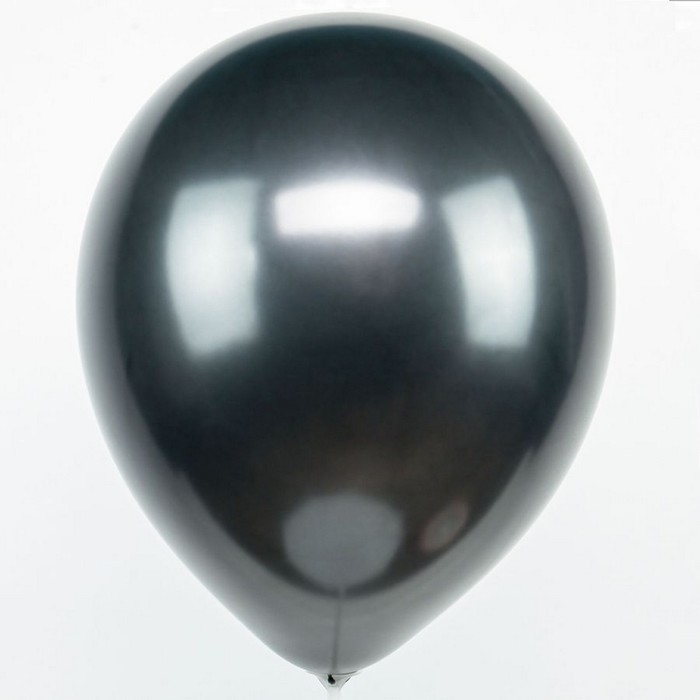 Шар латексный 5" чёрный, металлик, набор 50 шт.