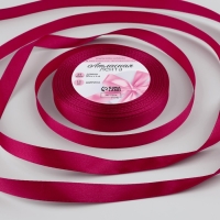 Лента атласная, 12 мм &times; 23 &plusmn; 1 м, цвет малиновый №72