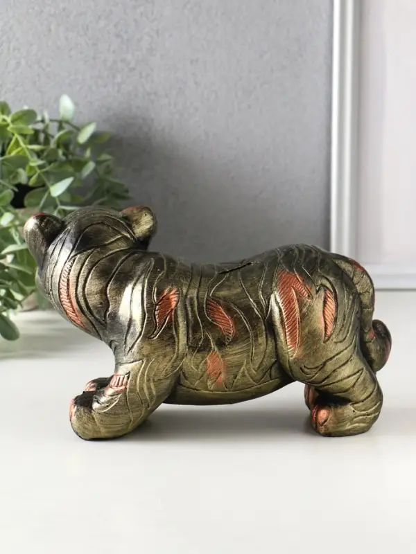 Копилка "Тигр" 14х12,5х24 см, золотой