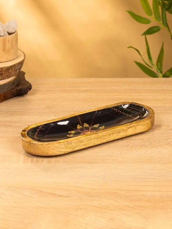 Подставка под благовония "Хинди" 28х10х3 см, манговое дерево