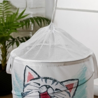 Корзинка для игрушек &laquo;Котик&raquo;, 35 &times; 35 &times; 45 см