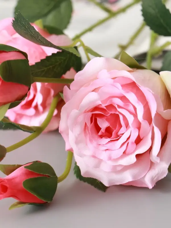 Цветы искусственные &laquo;Роза Августина галант&raquo;, d=6 см, h=55 см, светло-розовые