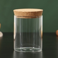 Банка стеклянная для сыпучих продуктов с пробковой крышкой &laquo;Классика&raquo;, 450 мл, 8,5&times;11 см
