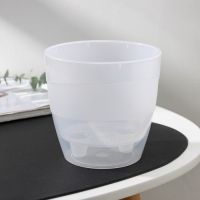 Кашпо для цветов со вставкой &laquo;Грация&raquo;, 1,2 л, цвет прозрачный