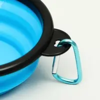 Миска силиконовая, складная, 250 мл, 11 см, синяя