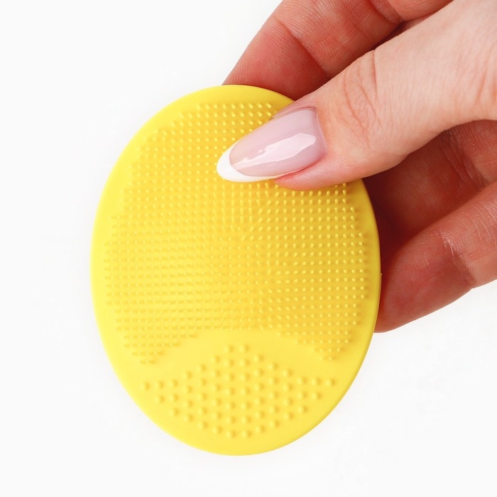 Силиконовый спонж для умывания в пакете Силиконовый спонж для умывания в пакете "Праздничный" , 6.5 х 5 см