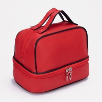 Косметичка, 2 отдела на молниях, цвет красный Косметичка, 2 отдела на молниях, цвет красный