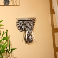 Панно настенное "Голова слона" албезия 30х12х32 см