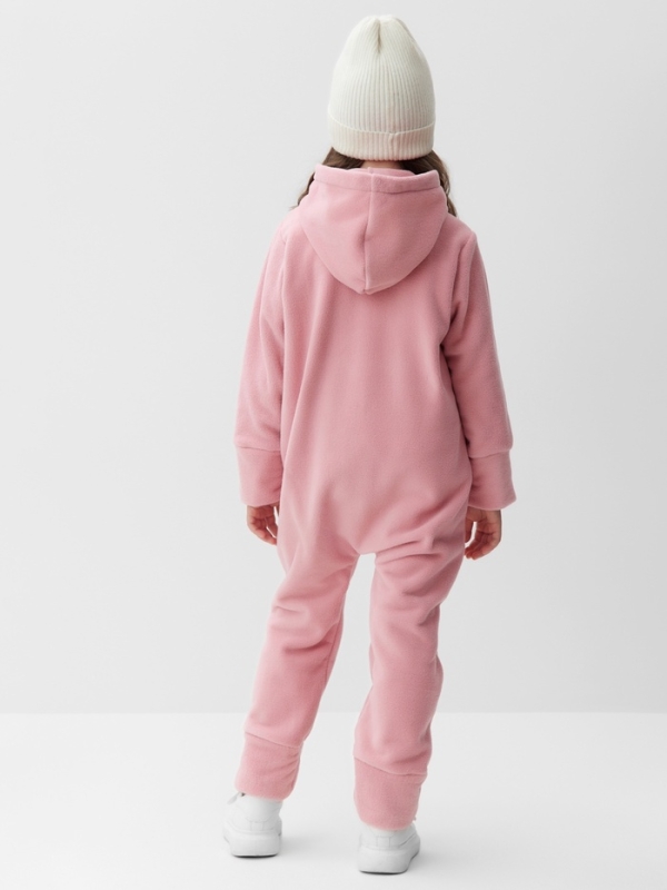 Комбинезон флисовый детский MINAKU: Fleece Soft, цвет розовый, рост 98 см