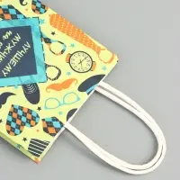 Пакет подарочный крафт &laquo;Лучшему мужчине!&raquo; 12&times;6&times;16 см