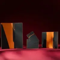 Обложка для паспорта Multimo, черная с оранжевым