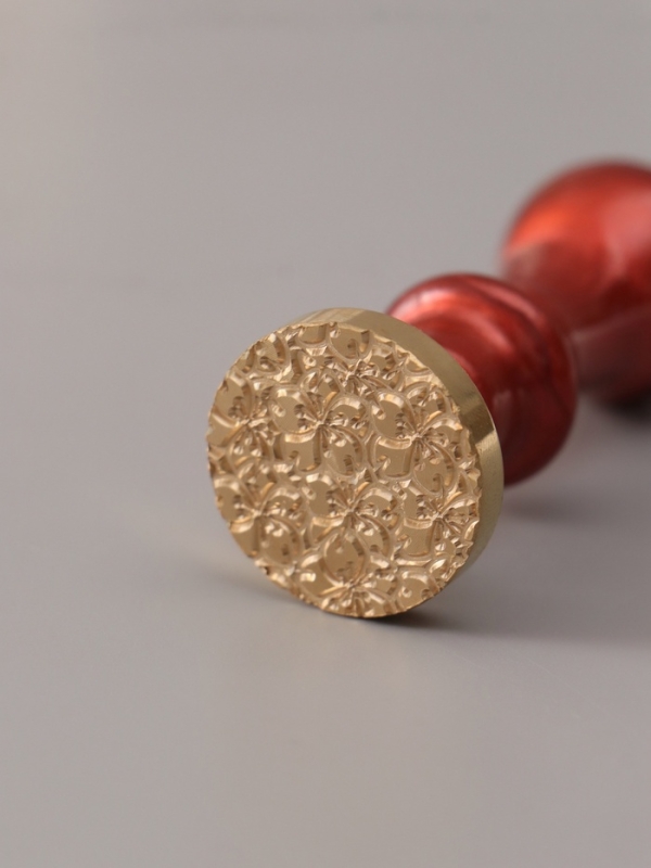 Печать для сургуча с пластиковой ручкой "Цветочки" 6,3х2,5х2,5 см