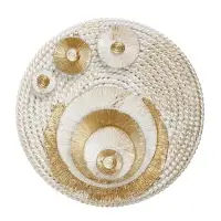 Крючок для штор CAPPIO KS038, d=11 см, цвет белый с золотом, 2 шт