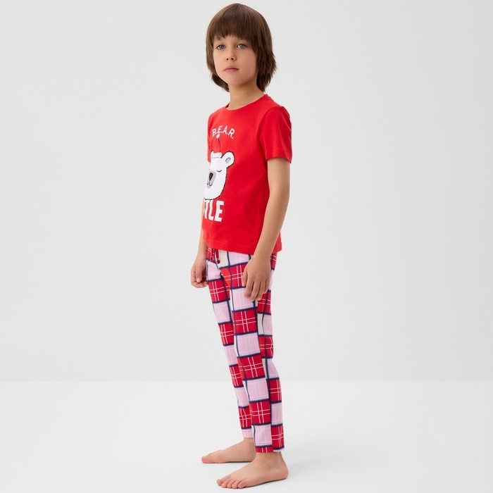 Пижама новогодняя детская KAFTAN Пижама новогодняя детская KAFTAN "Bear" размер 30 (98-104)