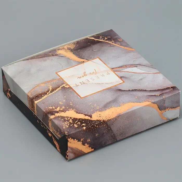 Кондитерская упаковка, коробка Present for you, 14 х 14 х 3,5 см