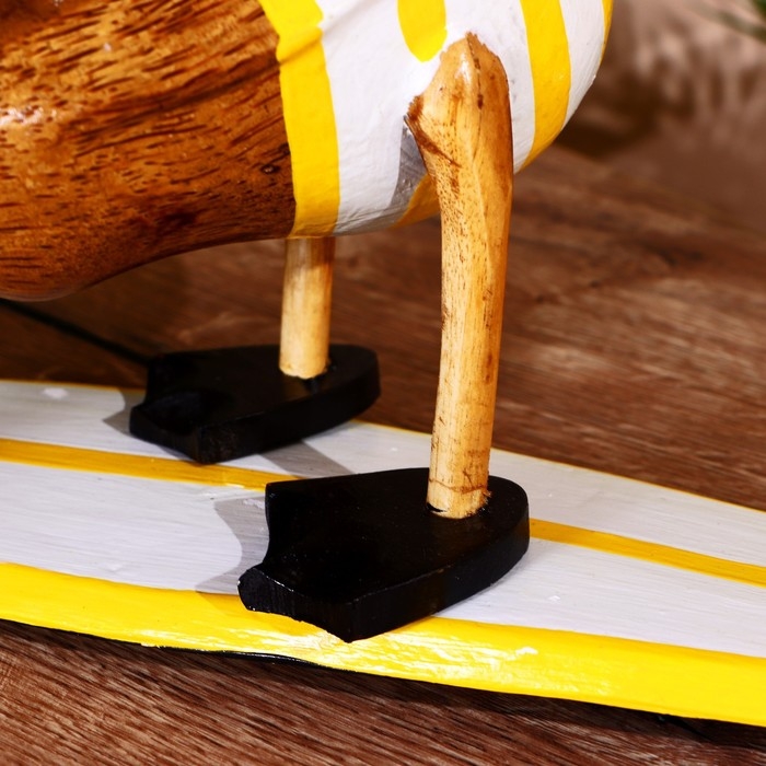 Сувенир "Утка на сёрфе" дерево 40 см