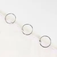 Кольцо для карниза, разъёмное, d=50/56 мм, цвет серебряный