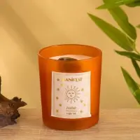 Свеча в стекле с камнем Manifest пачули 200 гр соевый воск