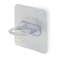 Держатель с клейкой поверхностью ТУНДРА, d=25 мм, 68&times;68 мм, прозрачный