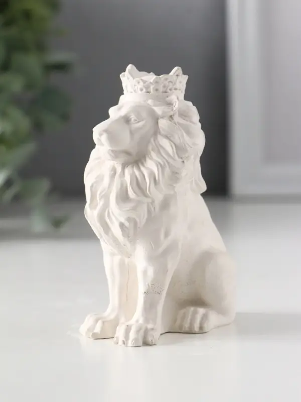 Фигура &laquo;Лев в короне&raquo;, 9&times;4&times;6.5 см, гипс
