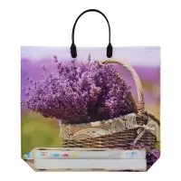 Пакет "Корзинка нежности", полиэтиленовый с пластиковой ручкой, 38х34 см, 90 мкм