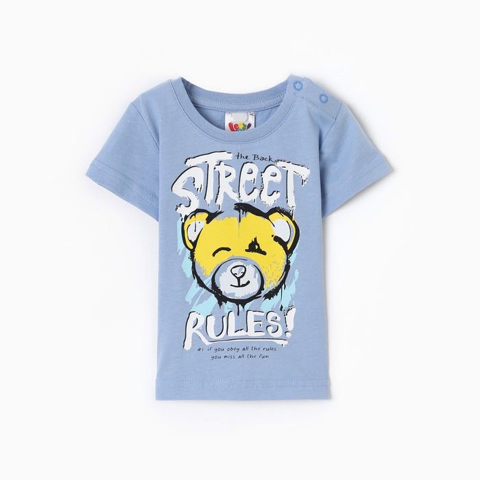 Футболка для мальчика, цвет голубой, рост 74 см Футболка для мальчика, цвет голубой, рост 74 см