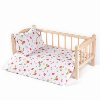 Кукольное постельное &laquo;Божьи коровки &laquo;: простынь, одеяло 46 &times; 36 см, подушка 23 &times; 17 см