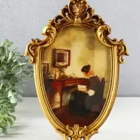 Фоторамка полистоун 15х20 см "Герб" бронза 30х20,5х2,5 см