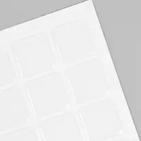 Стикеры эпоксидные прозрачные заготовки 3D 50 шт 2,5 x 2,5 см