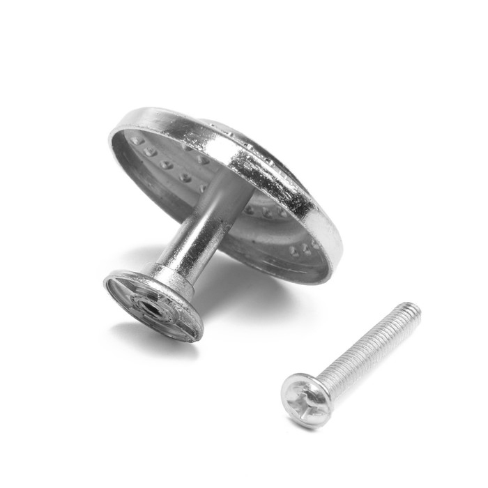 Ручка кнопка ТУНДРА РК018CP, цвет хром, 8 шт TMP