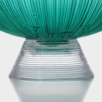 Ваза из стекла для фруктов Magistro &laquo;Фейерверк&raquo;, 1,4 л, 25&times;10 см, цвет изумрудный