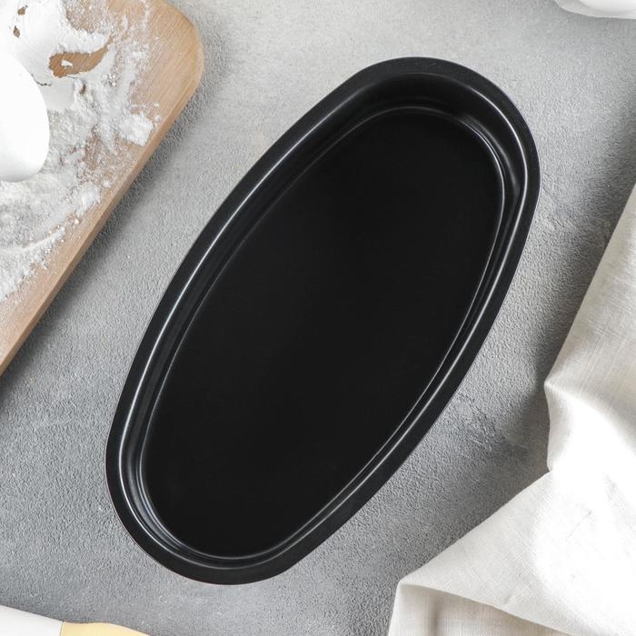 Форма для выпечки &laquo;Кекс&raquo;, 23&times;12&times;5,5 см, антипригарное покрытие, цвет чёрный