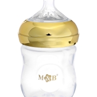 Бутылочка для кормления с наклейками &laquo;Я тут главный&raquo; от 0 мес., 150 мл., цвет золотой, M&B