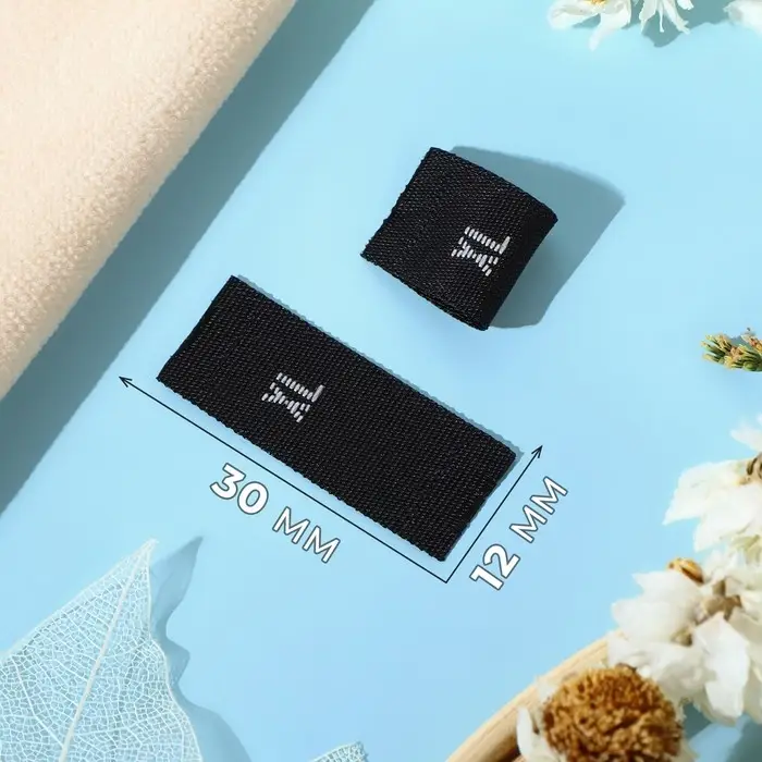 Размерники жаккардовые, XL, 12&times;30 мм, 100 шт., чёрные