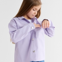Рубашка детская MINAKU: Jeans collection, цвет лавандовый, рост 98 см