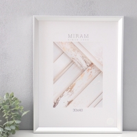 Фоторамка пластик "МИРАМ" 30х40 см, серебро