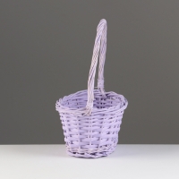 Корзина плетеная, 25х17х11х30 см, сиреневый, ива Корзина плетеная, 25х17х11х30 см, сиреневый, ива