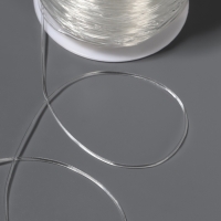 Нить для плетения 100±1м d1мм эластичная силикон прозрачный АУ Нить для плетения 100±1м d1мм эластичная силикон прозрачный АУ