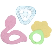Набор прорезывателей силиконовых &laquo;Грызунки&raquo;, с погремушкой, 3 шт., Крошка Я