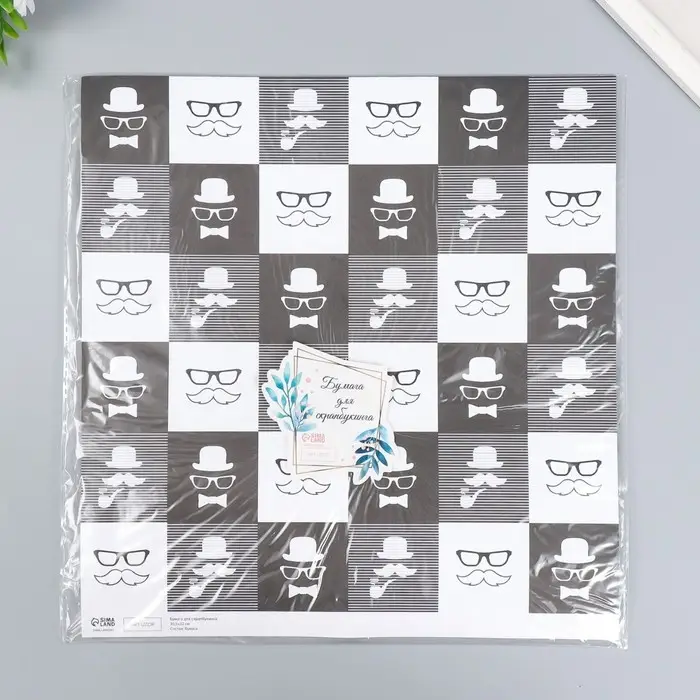 Двусторонняя бумага для скрапбукинга &laquo;Арт Узор. Харизма и стиль&raquo;, 180 г/м&sup2;, 30.5&times;32 см