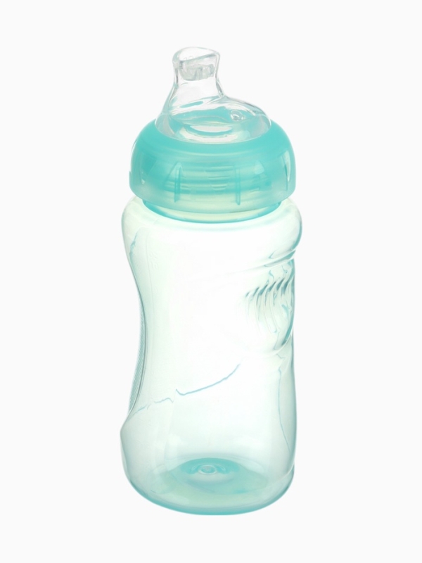 Поильник детский с мягким носиком, 300 мл., цвет бирюзовый, +9 мес