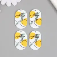 Декор для творчества акрил "Персики. Абстракция" 0,2х2,4х3,9 см