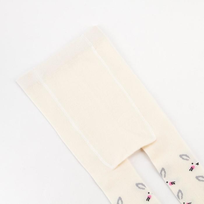 Колготки Крошка Я &laquo;Зайчики&raquo;, цвет молочный, рост 86-92 см