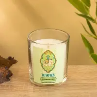 Свеча ароматическая в стекле "Жасмин и Шафран" соевый воск 120гр