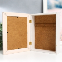 Ключница "Белоснежные цветы" молочный дуб 17х22 см