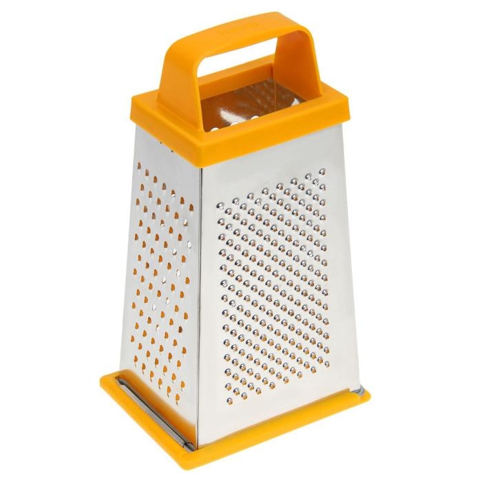 Тёрка &laquo;Универсал&raquo;, 4 грани,с крышкой-дозатором и с пластмассовой ручкой 11&times;8,5&times;22 см, цвет МИКС